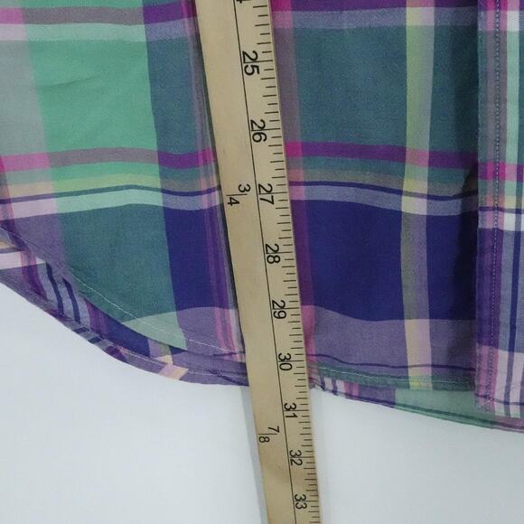 Ralph Lauren Shirt Mens Large Multicolor Plaid Classic Fit Short Sleeve Preppy - Picture 13 of 16